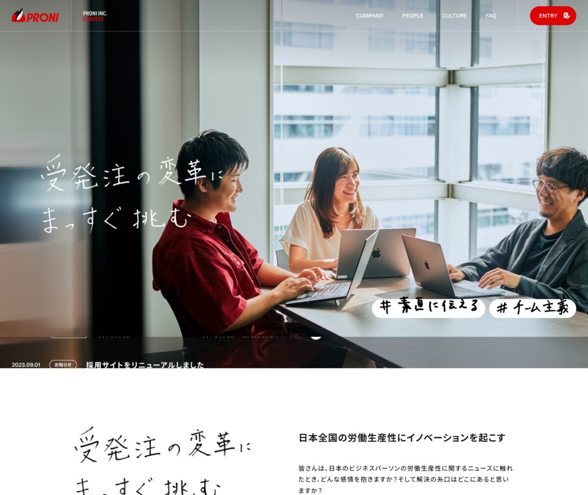 PRONI 採用サイト